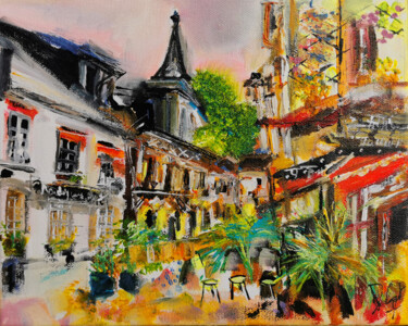 Rue au printemps normand