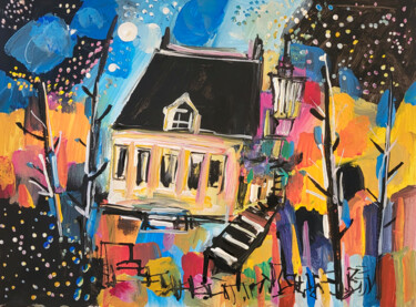 Un art simple IV- Gouache sur Bristol 17 x 23 cm