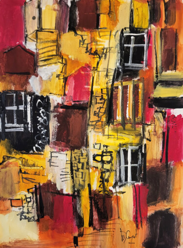 Télégramme informel XIV - Gouache sur bristol 23 x 17 cm