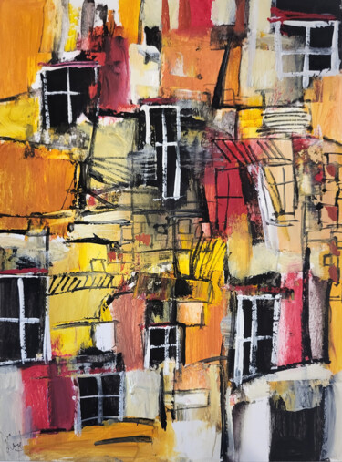 Télégramme informel XVI  - Gouache sur bristol 23 x 17 cm