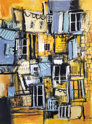 Télégramme informel  XVIII- Gouache sur bristol 23 x 17 cm