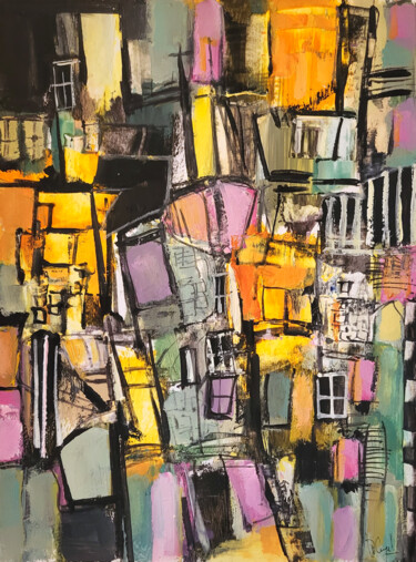 Télégramme informel XX - Gouache sur bristol 23 x 17 cm