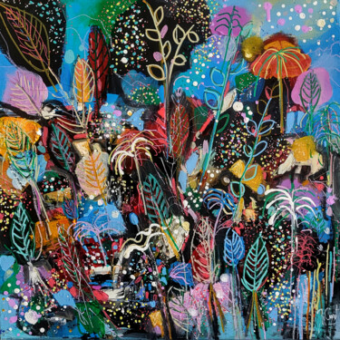 Jardin de nuit au bord de mer