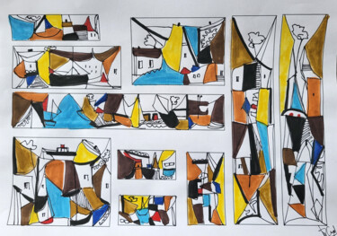 Mon cahier d'océan - Feutre sur papier A4-I