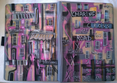 Charing Cross Road- Carnet de notes A5 peint